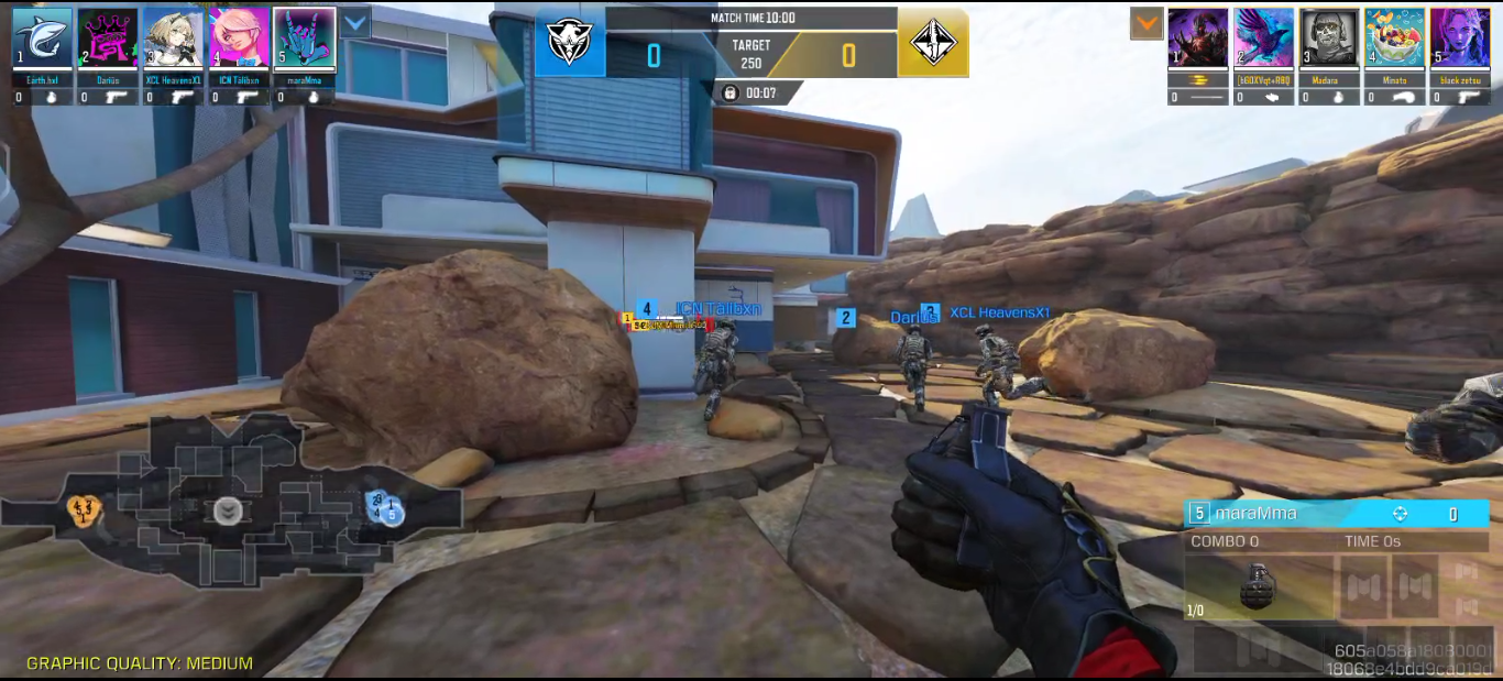 CODM esports spectator replay with player HUD and scoreboard